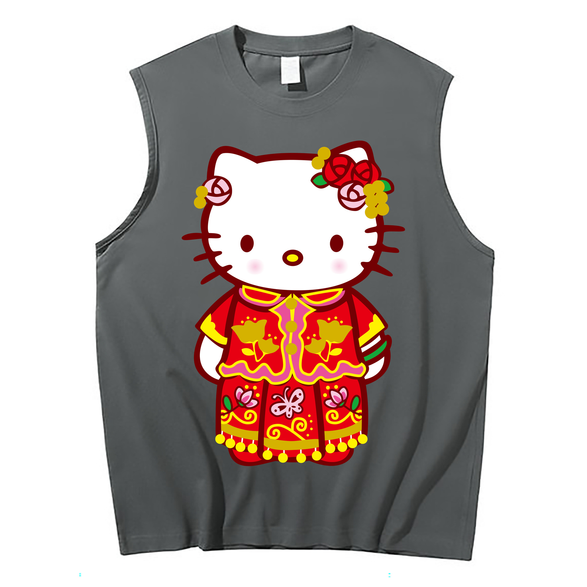 （画像用） Hello Kitty ハローキティ コットン100％タンクトップ（フロントプリント）